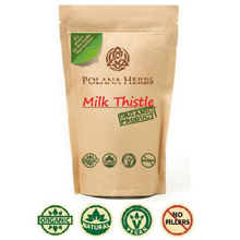 Laden Sie das Bild in den Galerie-Viewer, Organic Milk Thistle Powder 426mg Silymarin per 100g, Silybum Marianum - Liver Detox and Cleanse - polanaherbs