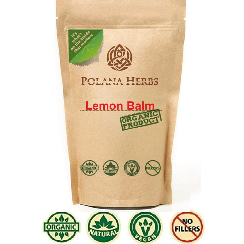 Organic Lemon Balm Loose Leave Herbal Tea (Mellisa)-Stress Relief, Immune System Booster Phytonutrients, Tranquility - polanaherbs